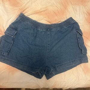 Ardene Blue Cargo Shorts Casual Style